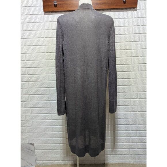 Soft Surroundings Women's Gray Light-Weight Long-Sleeve One-Button Cardigan Swea - Picture 4 of 8